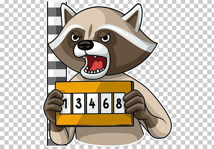Raccoon Dog Sticker Telegram PNG, Clipart, Animals, Bear, Carnivoran, Cartoon, Character Free PNG Download