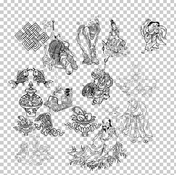 Religion Chinese Painting Drawing PNG, Clipart, Carnivoran, Cartoon, Chinese Style, Color, Fictional Character Free PNG Download