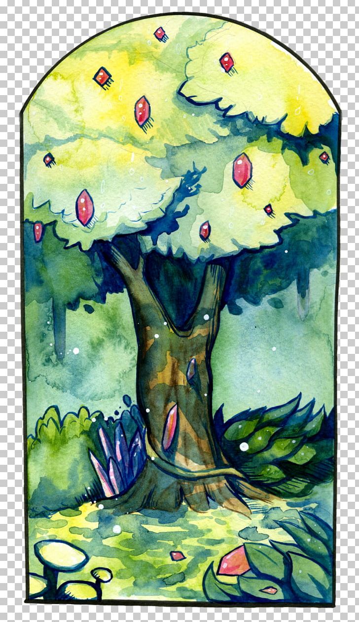 Watercolor Painting Tree Visual Arts PNG, Clipart, Art, Artwork, Legendary Creature, Mythical Creature, Organism Free PNG Download