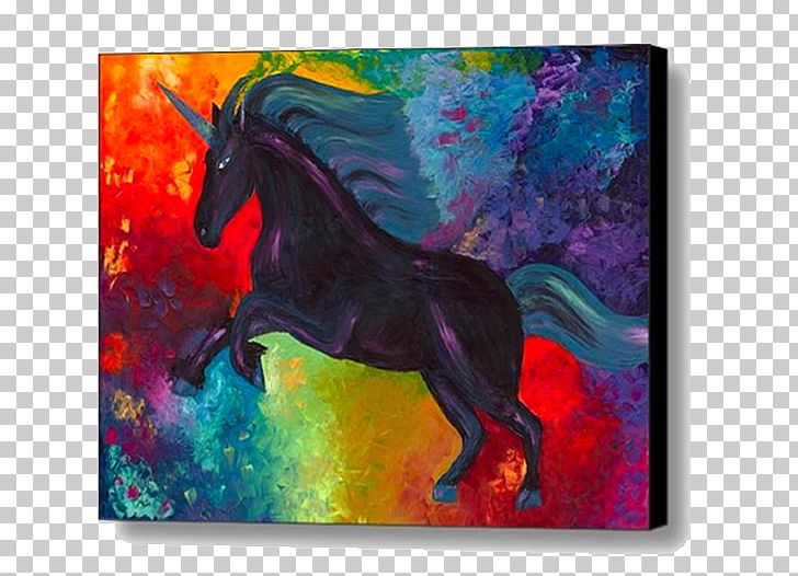 Stallion Mustang Unicorn Acrylic Paint Painting PNG, Clipart, Acrylic Paint, Acrylic Resin, Art, Canvas Print, Fictional Character Free PNG Download