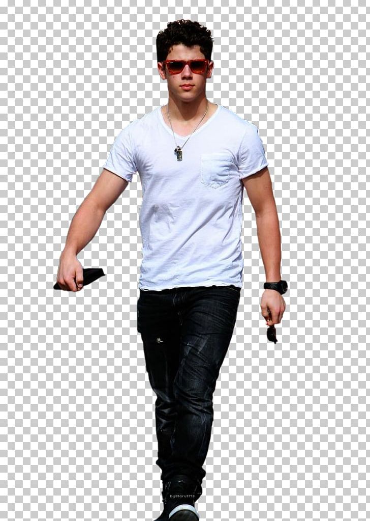 Nick Jonas T-shirt Jeans Denim Sleeve PNG, Clipart, Blue, Clothing, Denim, Jeans, Jonas Free PNG Download