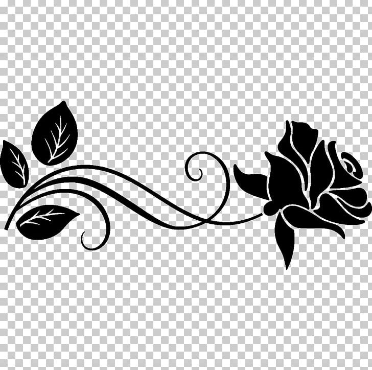 Garden Roses Silhouette Drawing Stencil PNG, Clipart, Art, Black, Black And White, Branch, Color Free PNG Download