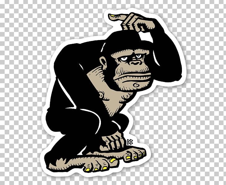 Sticker Gorilla Label Decal Brand PNG, Clipart, Animal, Animals, Ape, Brand, Cloud Sticker Free PNG Download
