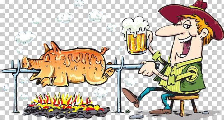 Pig Roast Barbecue Roasting PNG, Clipart, Art, Barbecue, Cartoon, Fiction, Fictional Character Free PNG Download