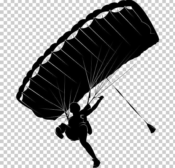 Parachuting Parachute Landing Fall Skydiver Paratrooper PNG, Clipart, Accelerated Freefall, Air Sports, Applique, Black And White, Cat Free PNG Download