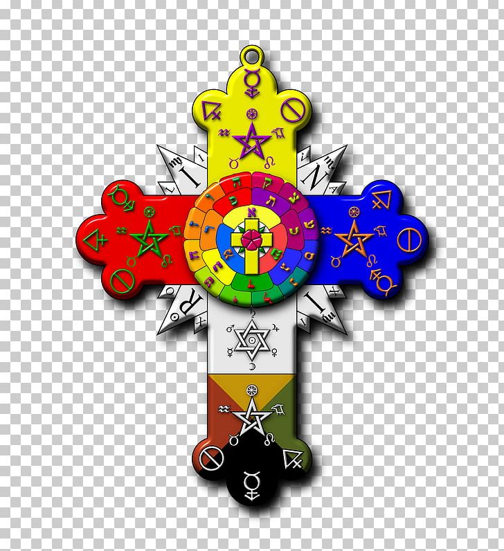 Hermetic Order Of The Golden Dawn Rose Cross Lamen Rosicrucianism Christian Cross PNG, Clipart, Aleister Crowley, Ceremonial Magic, Christian Cross, Clock, Fantasy Free PNG Download