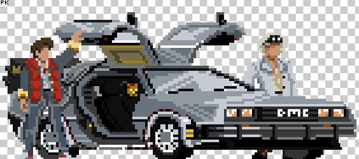 Marty McFly Back To The Future Dr. Emmett Brown Pixel Art PNG, Clipart, Artist, Automotive Design, Automotive Exterior, Automotive Tire, Back To The Future Free PNG Download