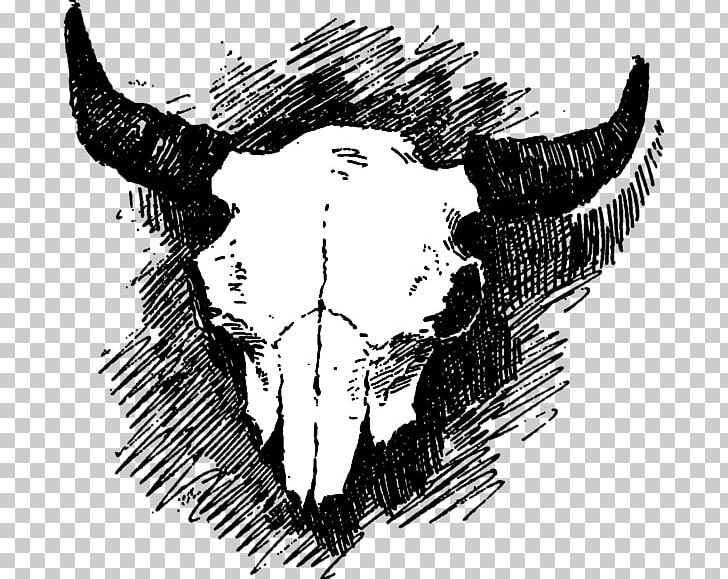 Skull Cattle Visual Arts PNG, Clipart, Art, Black And White, Bone, Cattle, Cattle Like Mammal Free PNG Download