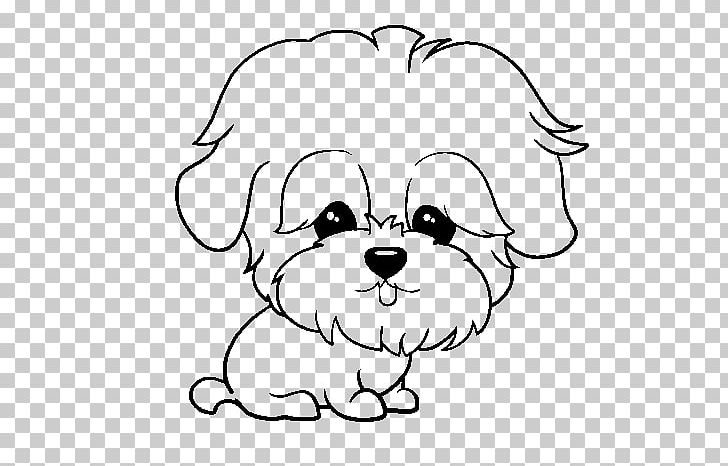 Maltese Dog Drawing Painting Dibujo: Mascotas PNG, Clipart, Black, Carnivoran, Cartoon, Cat Like Mammal, Dog Breed Free PNG Download
