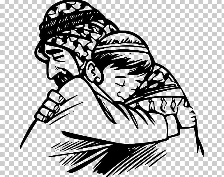 Hug Father Cartoon PNG, Clipart, Art, Artwork, Black, Black And White, Cartoon Free PNG Download