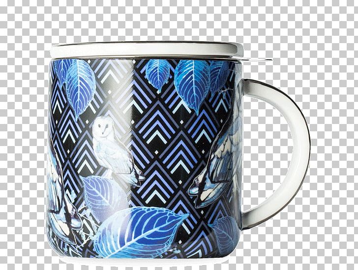 Coffee Cup Tea Owl Mug Infuser PNG, Clipart, Bird, Blue And White Porcelain, Cobalt Blue, Coffee Cup, Cup Free PNG Download