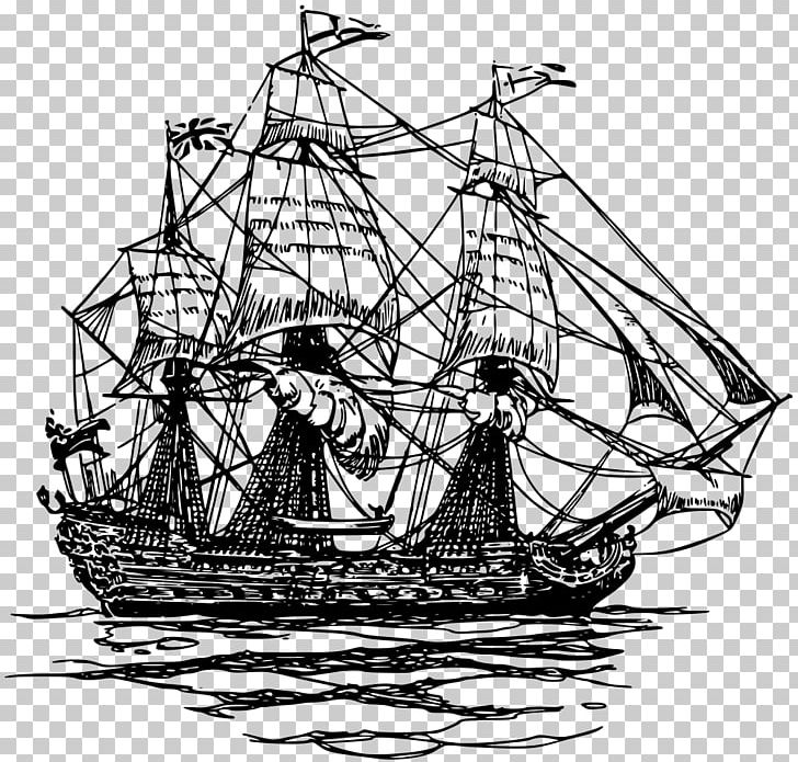 Drawing Sailing Ship PNG, Clipart, Baltimore Clipper, Brig, Caravel, Carrack, Dromon Free PNG Download
