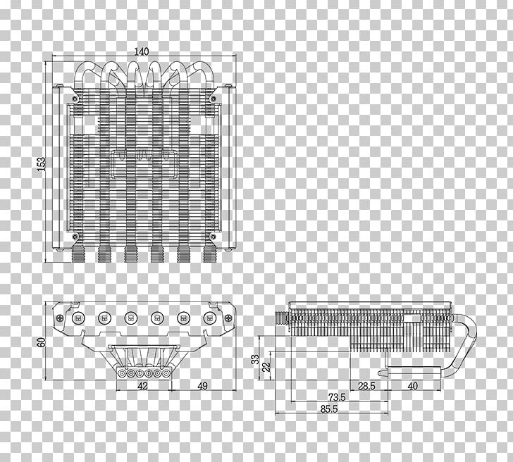 Thermalright AXP-200 Muscle Computer System Cooling Parts Heat Sink Central Processing Unit PNG, Clipart, Angle, Auto Part, Black And White, Central Processing Unit, Computer System Cooling Parts Free PNG Download