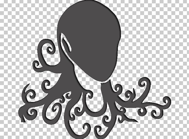 Octopus White Line Black M PNG, Clipart, Art, Artwork, Black, Black And White, Black M Free PNG Download