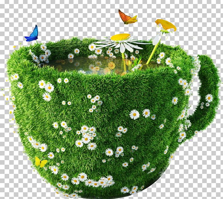 Hong Kong-style Milk Tea Green Tea Chamomile Coffee Cup PNG, Clipart, Creative, Cup, Environmental, Flower, Flowerpot Free PNG Download
