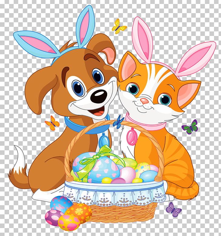 Easter Bunny Cat Dog Pet Png Clipart Advertising Art Book Carnivoran Cartoon Free Png Download