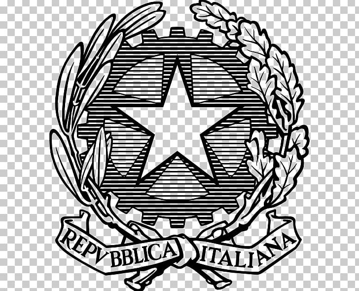 Emblem Of Italy Italian Constitutional Referendum PNG, Clipart, Area, Ball, Black And White, Brand, Circle Free PNG Download