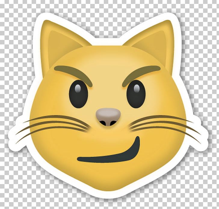 Cat Emoji Sticker Smile Emoticon PNG, Clipart, Animals, Carnivoran, Cat, Cat Face, Dog Like Mammal Free PNG Download