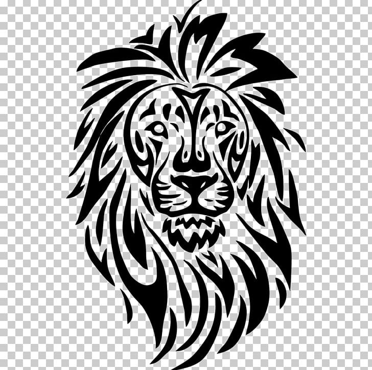 Lionhead Rabbit Tattoo Drawing PNG, Clipart, Animals, Art, Big Cats, Black And White, Carnivoran Free PNG Download