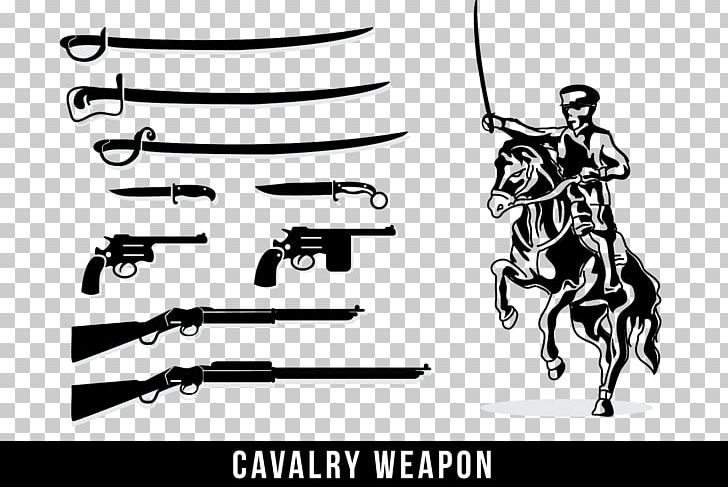 Weapon Cavalry Soldier Silhouette PNG, Clipart, Angle, Black And White, Brand, Charge, Download Free PNG Download