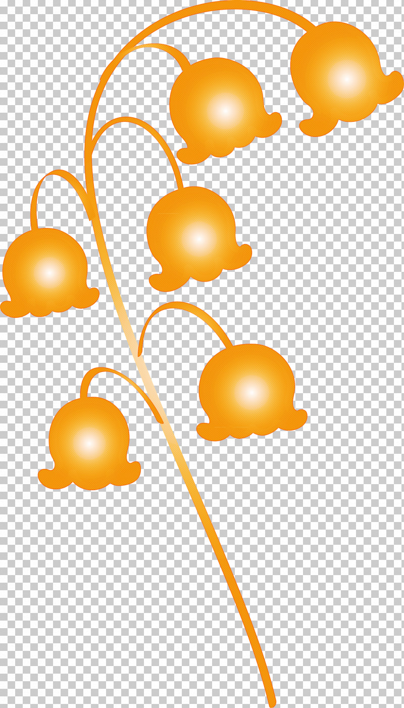 Lily Bell Flower PNG, Clipart, Flower, Lily Bell, Line, Orange, Yellow Free PNG Download