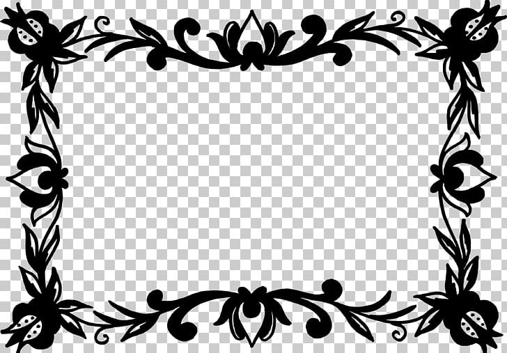 Flower Frames PNG, Clipart, Black, Black And White, Branch, Circle, Flora Free PNG Download