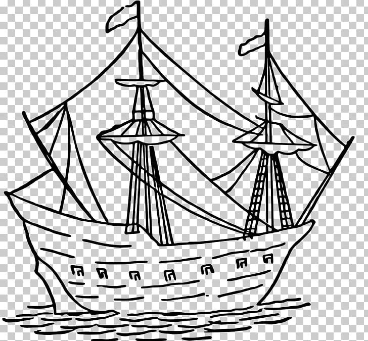 Caravel Drawing Ship PNG, Clipart, Artwork, Baltimore Clipper, Barque, Black And White, Boat Free PNG Download