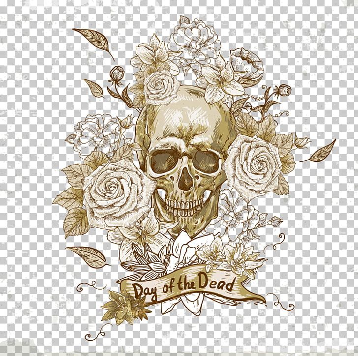 Calavera Human Skull Symbolism Flower PNG, Clipart, Chinese Style, Encapsulated Postscript, Happy Birthday Vector Images, Illustration Vector, Photography Free PNG Download