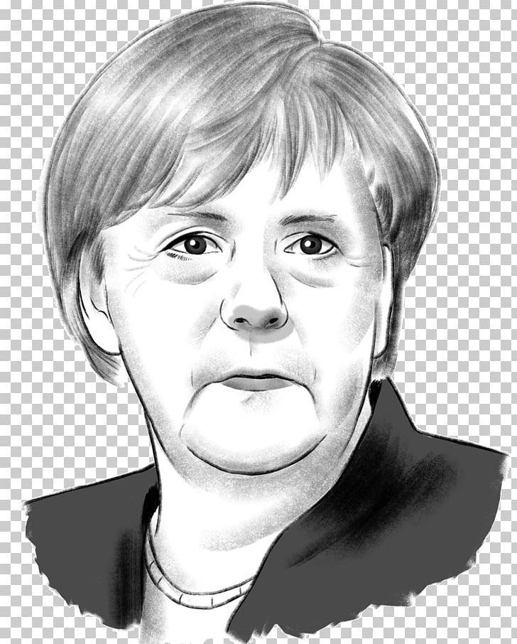 Angela Merkel Politician Chancellor Of Germany Cheek PNG, Clipart, Black And White, Chancellor Of Germany, Chin, Drawing, Ear Free PNG Download