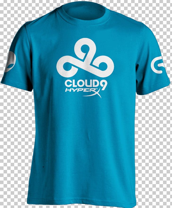 T-shirt Counter-Strike: Global Offensive Cloud9 Clothing Dota 2 PNG, Clipart, Active Shirt, Aqua, Azure, Blue, Brand Free PNG Download