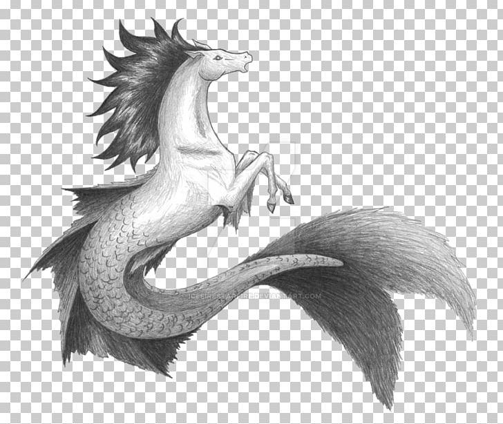 Hippocampus Dragon Drawing Greek Mythology Sketch PNG, Clipart, Artwork, Black And White, Dragon, Drawing, Fantasy Free PNG Download