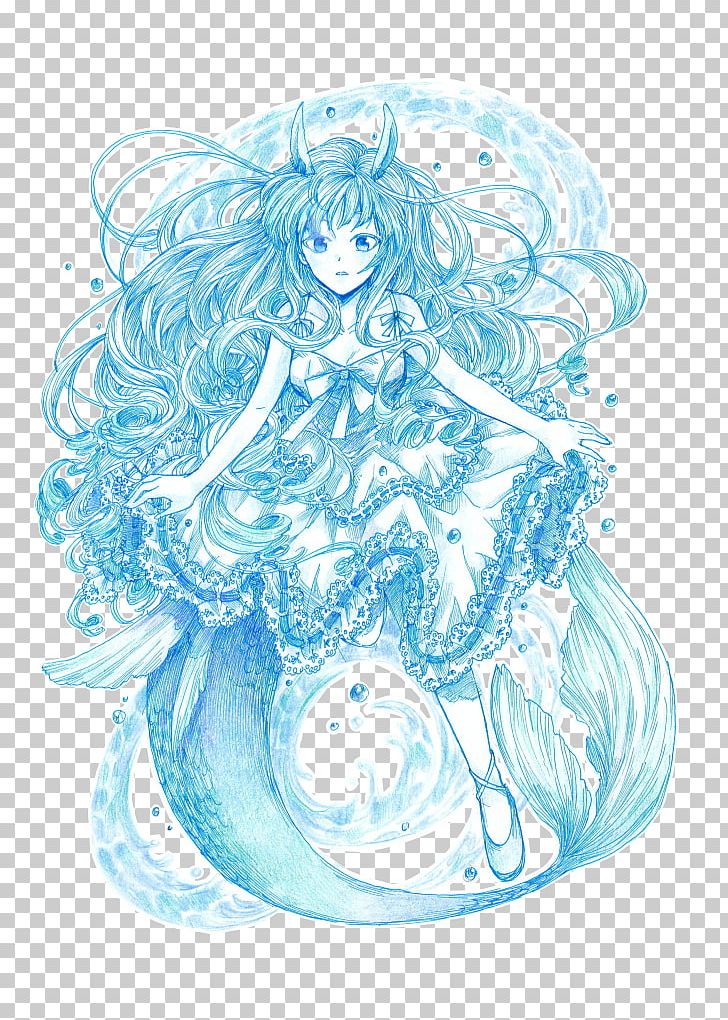 Mermaid Drawing Legendary Creature Fairy PNG, Clipart, Art, Artwork, Costume Design, Cover Art, Desktop Wallpaper Free PNG Download