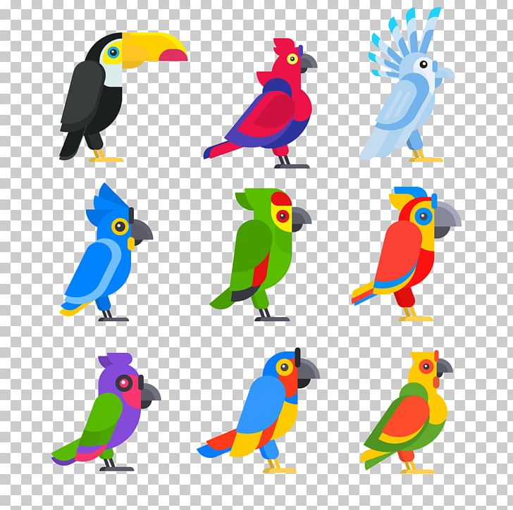 Bird Parrot Flat Design PNG, Clipart, Animal, Animals, Cartoon Animals, Cartoon Character, Cartoon Cloud Free PNG Download