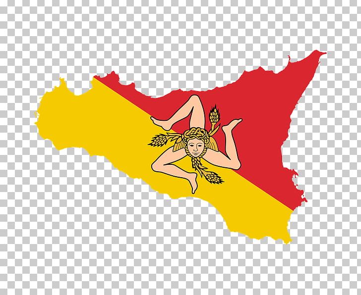 Flag Of Sicily Trinacria Sticker Sicilian Cuisine PNG, Clipart, Art, Cartoon, Computer Wallpaper, Decal, Fictional Character Free PNG Download