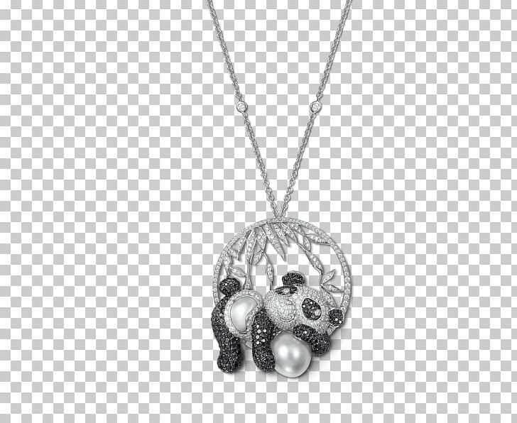Locket Giant Panda Jewellery Necklace Charms & Pendants PNG, Clipart, Black And White, Body Jewellery, Body Jewelry, Chain, Charms Pendants Free PNG Download