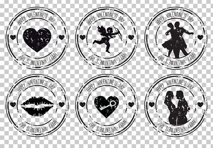 Valentines Day Rubber Stamp Wedding Postage Stamp PNG, Clipart, Black And White, Body Jewelry, Button, Cdr, Circle Free PNG Download
