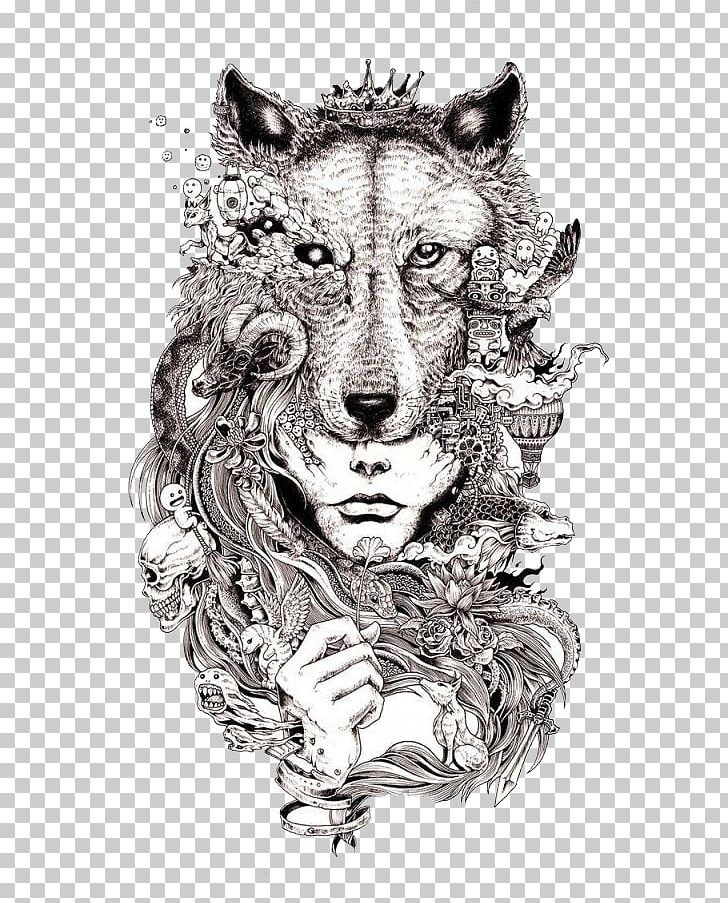 Gray Wolf Drawing Art Sketch PNG, Clipart, Animal, Animals, Art, Artist, Big Cats Free PNG Download