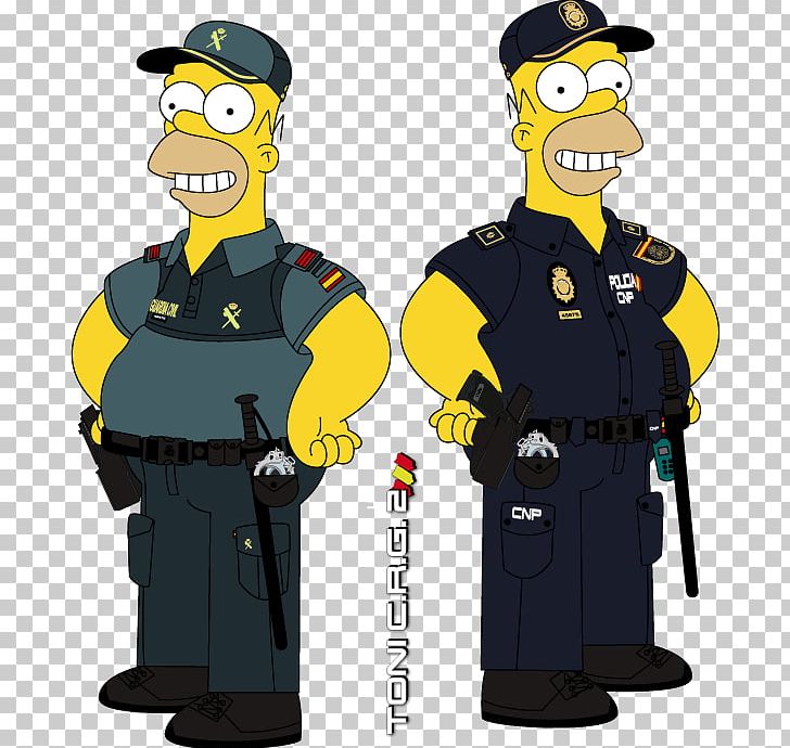 Homer Simpson Police Officer National Police Corps Uniform PNG, Clipart, Army Officer, Bart Simpson, Civil Guard, Fictional Character, Homer Simpson Free PNG Download