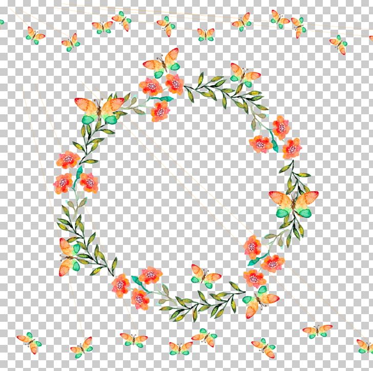 Flower Illustration PNG, Clipart, Area, Border Frame, Border Frames, Butterfly, Encapsulated Postscript Free PNG Download