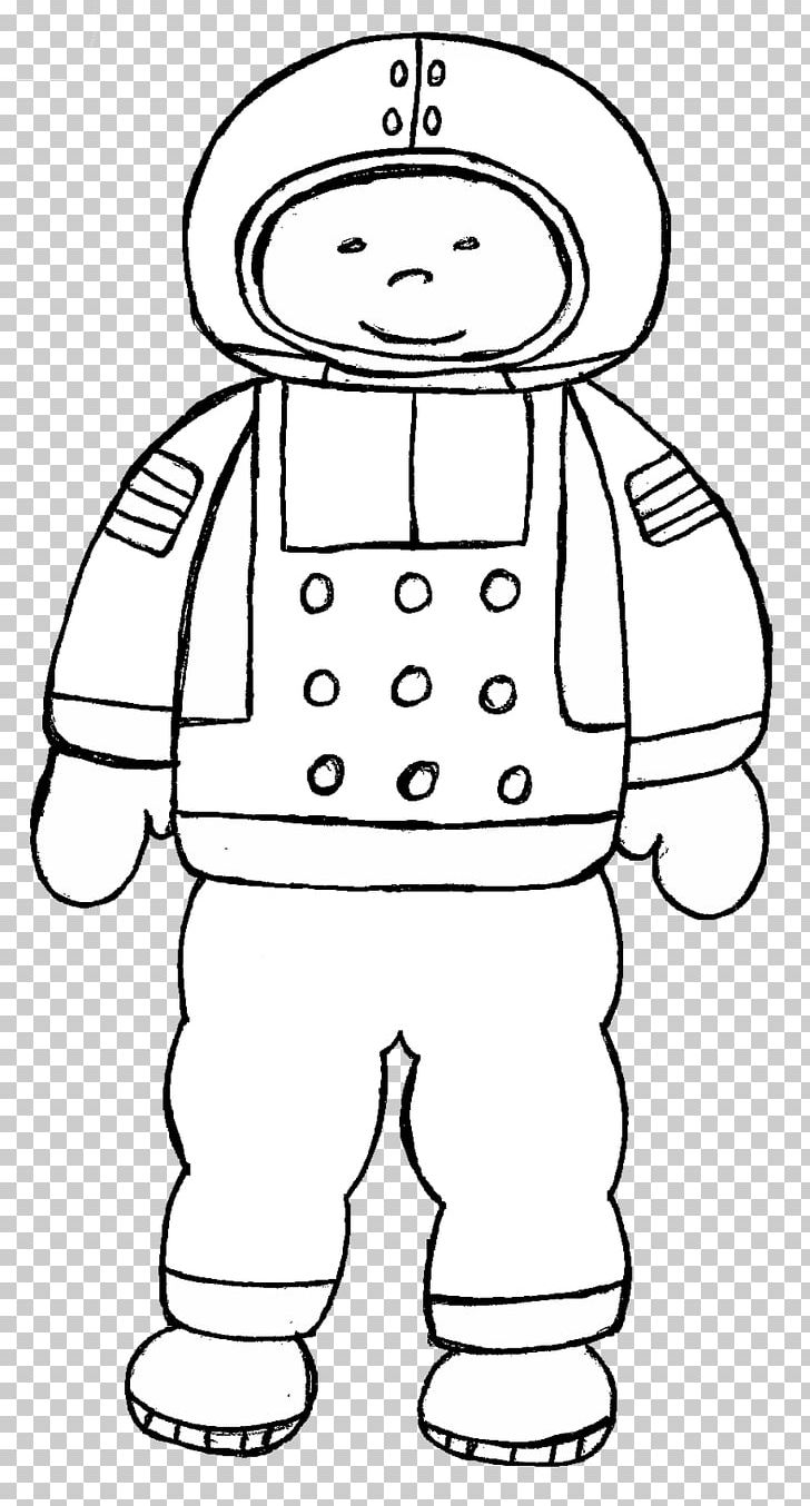 clipart astronaut black and white