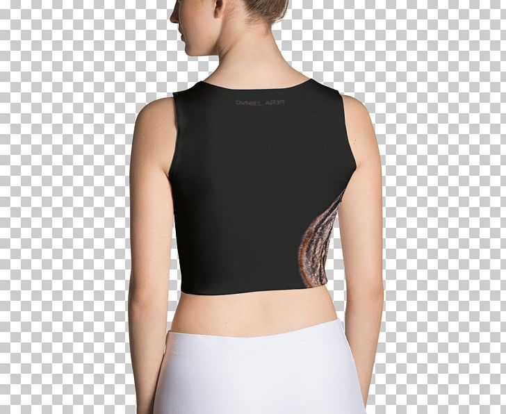 T-shirt Crop Top Sleeveless Shirt Clothing PNG, Clipart, Abdomen, Active Undergarment, All Over Print, Black, Clothing Free PNG Download