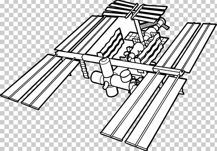 International Space Station Drawing PNG, Clipart, Angle, Area, Black And White, Docking And Berthing Of Spacecraft, Drawing Free PNG Download