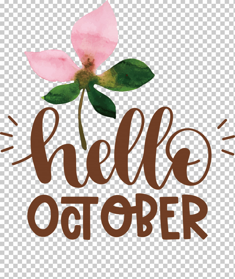 Hello October October PNG, Clipart, Biology, Cut Flowers, Flower, Hello October, Logo Free PNG Download