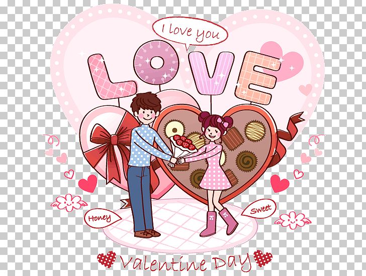 Love Illustration PNG, Clipart, Cartoon, Cartoon Illustration, Clip Art, Colored Ribbon, Couple Free PNG Download