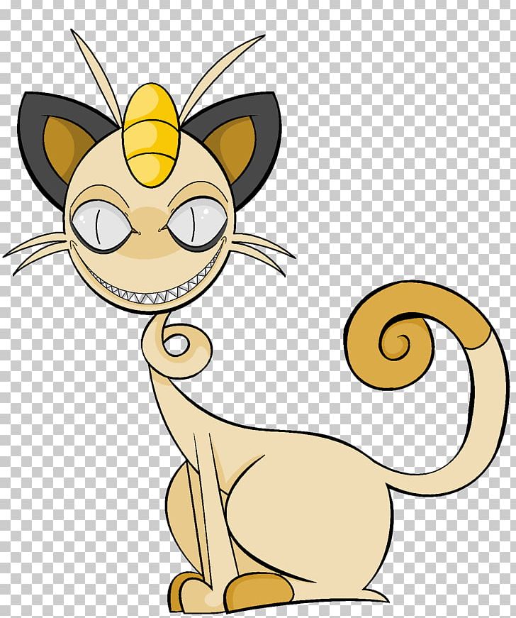 Whiskers Meowth Pikachu Cat Pokémon PNG, Clipart, Art, Artwork, Carnivoran, Cartoon, Cat Free PNG Download