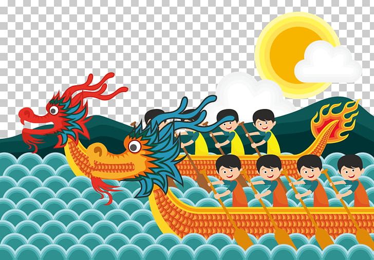 Zongzi Dragon Boat Festival Cartoon Illustration PNG, Clipart, Bateaudragon, Boat, Business Man, Chinese Dragon, Dragon Free PNG Download