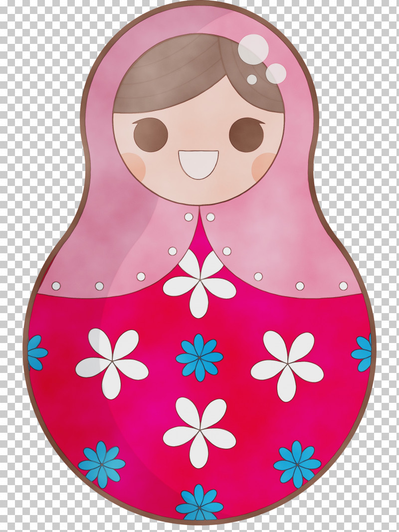 Pink M Cartoon PNG, Clipart, Cartoon, Colorful Russian Doll, Paint, Pink M, Watercolor Free PNG Download