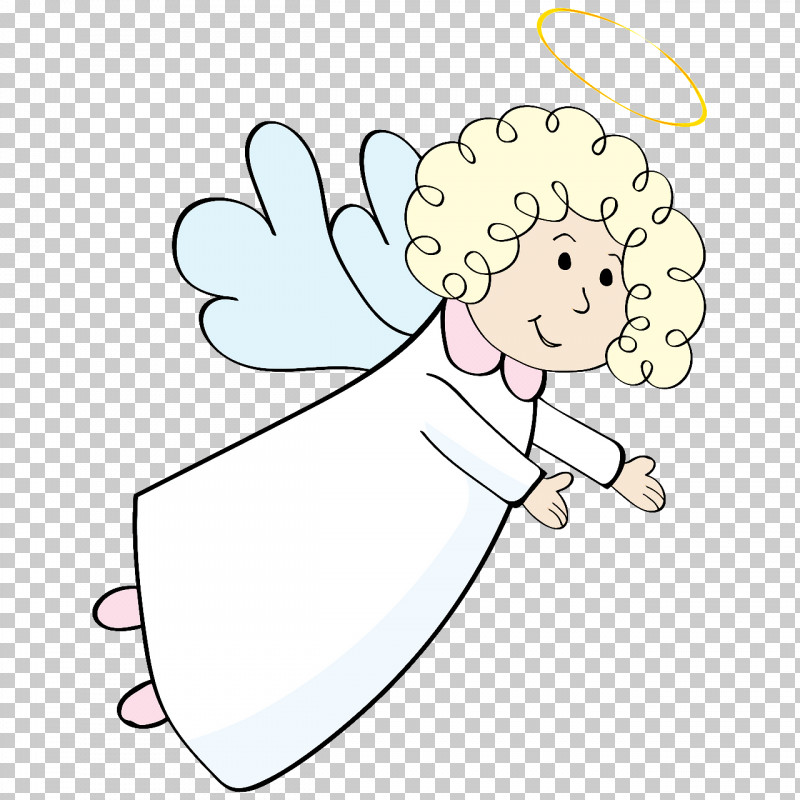 White Cartoon Head Angel Line Art PNG, Clipart, Angel, Cartoon, Finger, Head, Line Art Free PNG Download