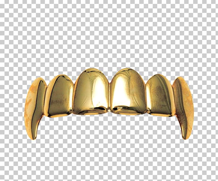 Gold Grill Jewellery Tooth Fang PNG, Clipart, Angle, Brass, Canine Tooth, Creative, Dental Braces Free PNG Download
