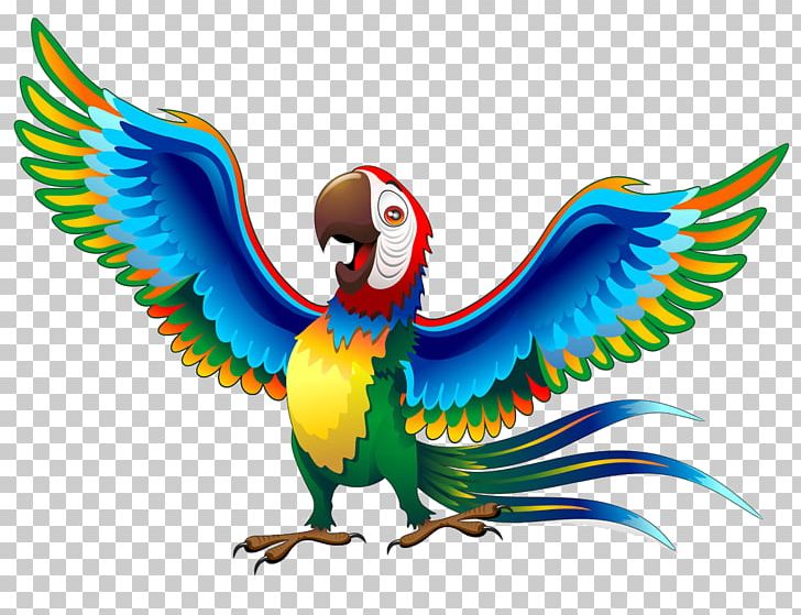 Parrot Cartoon Mural PNG, Clipart, Animals, Art, Beak, Bird, Blue Free PNG Download